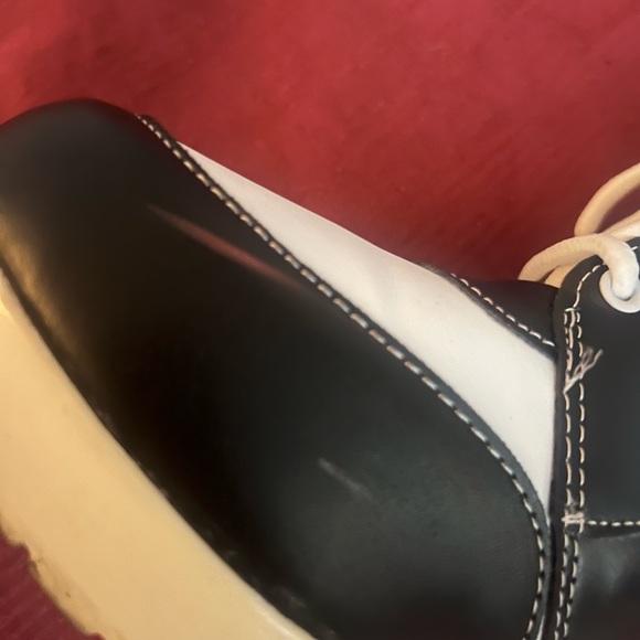 Suicide Squad Harley Quinn Cosplay Black and White Women's Boots with Red Heels - Picture 3 of 6